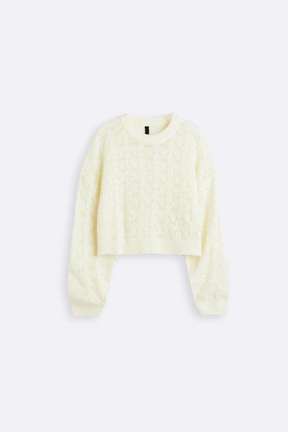 Old Money Gestrickter Punkt Einzigartiger Pullover