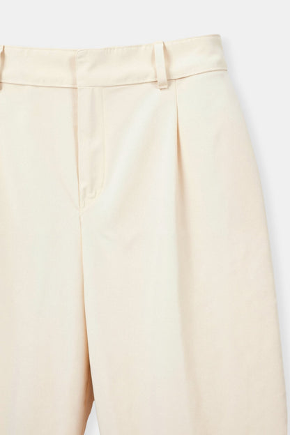 Elegante Hochtaillierte Weite Hose in Einfarbig