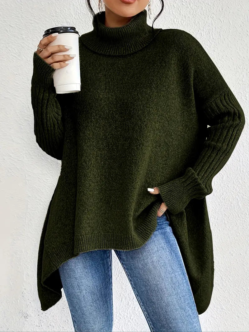 LAORA | Pullover mit langen Ärmeln und hohem Kragen