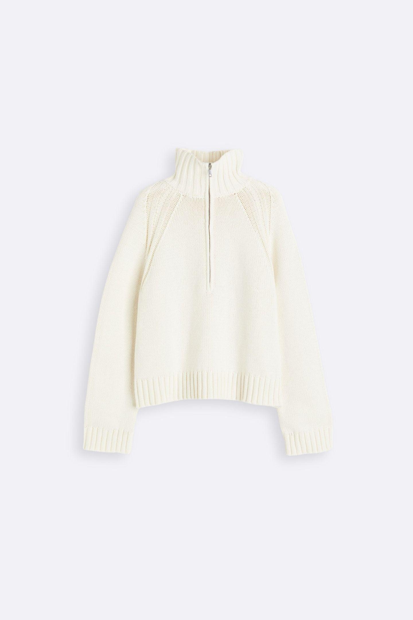 Old Money Halb-Zip Kragen Oversized Pullover