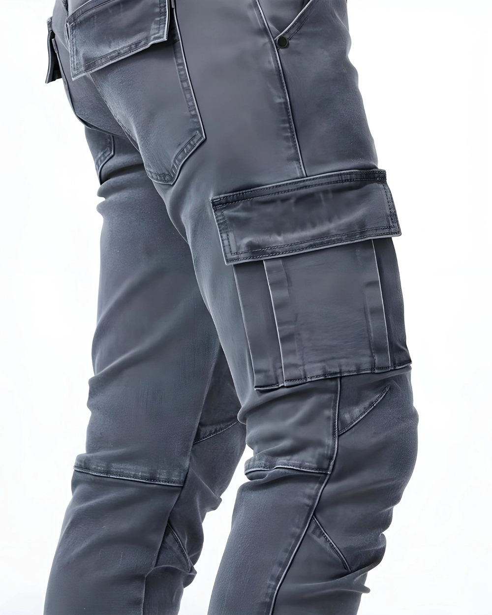 Pantaloni Cargo Stretch Marino