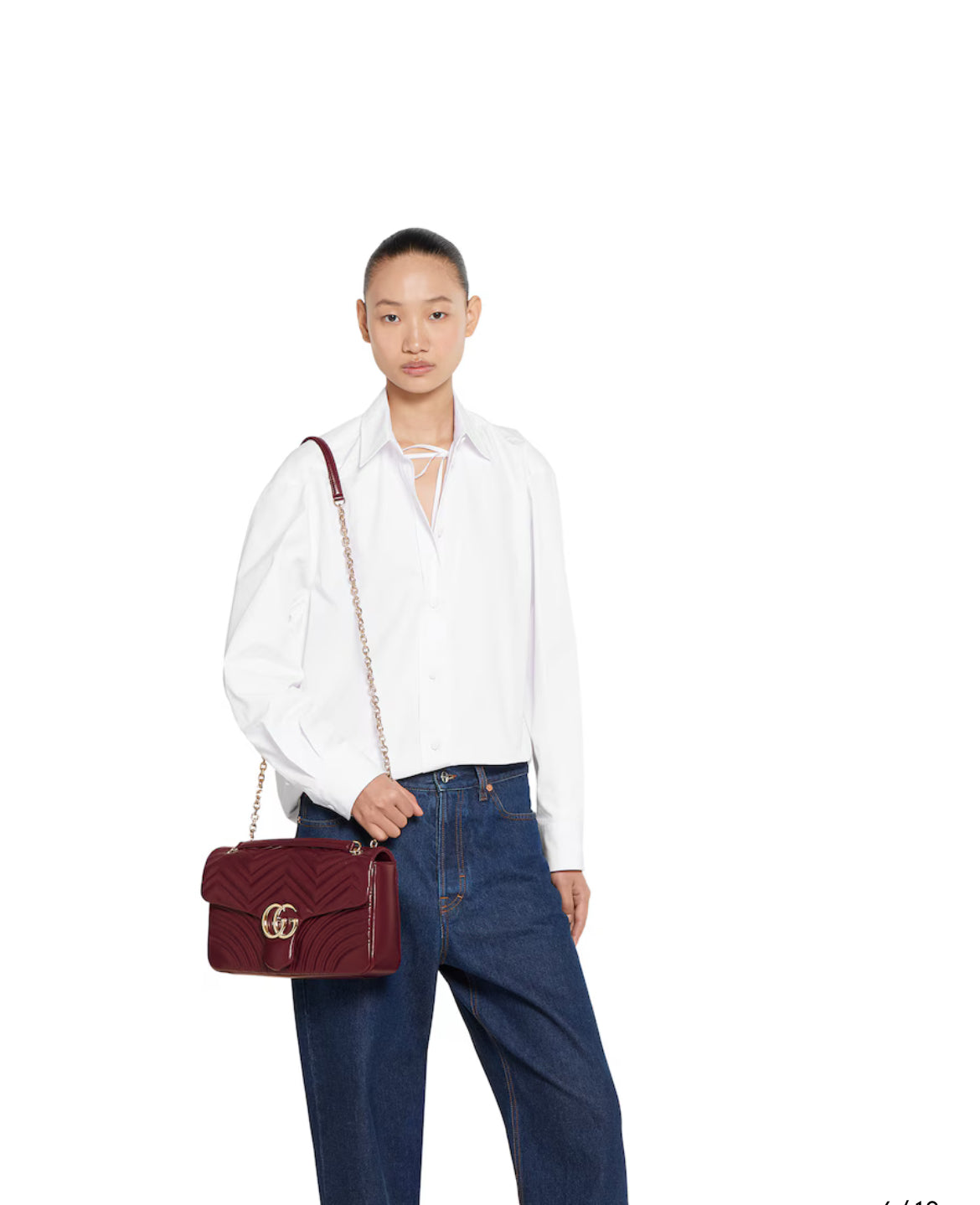 Large shoulder bag with GG Marmont pattern