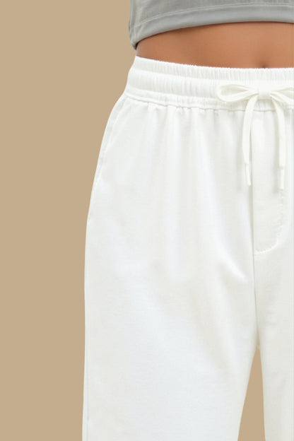 Old Money Elastischer Bund Lockere Kordelzug Gerade Hose