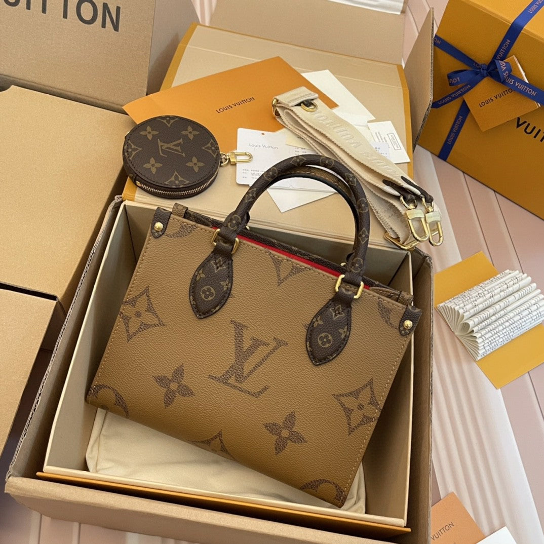 LV - Petit Cabas OnTheGo BB Brown Double