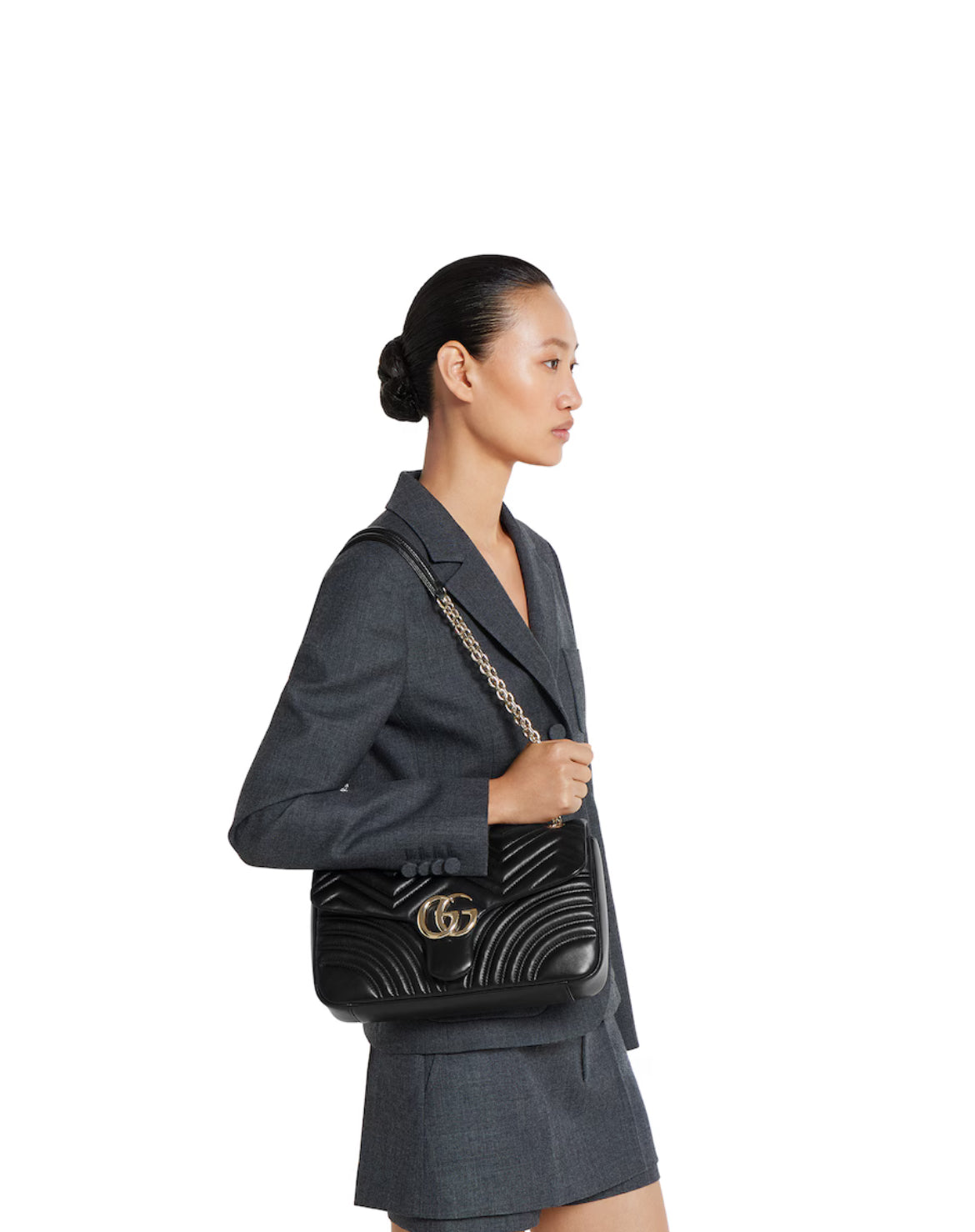 Large Shoulder Bag with GG Marmont Pattern