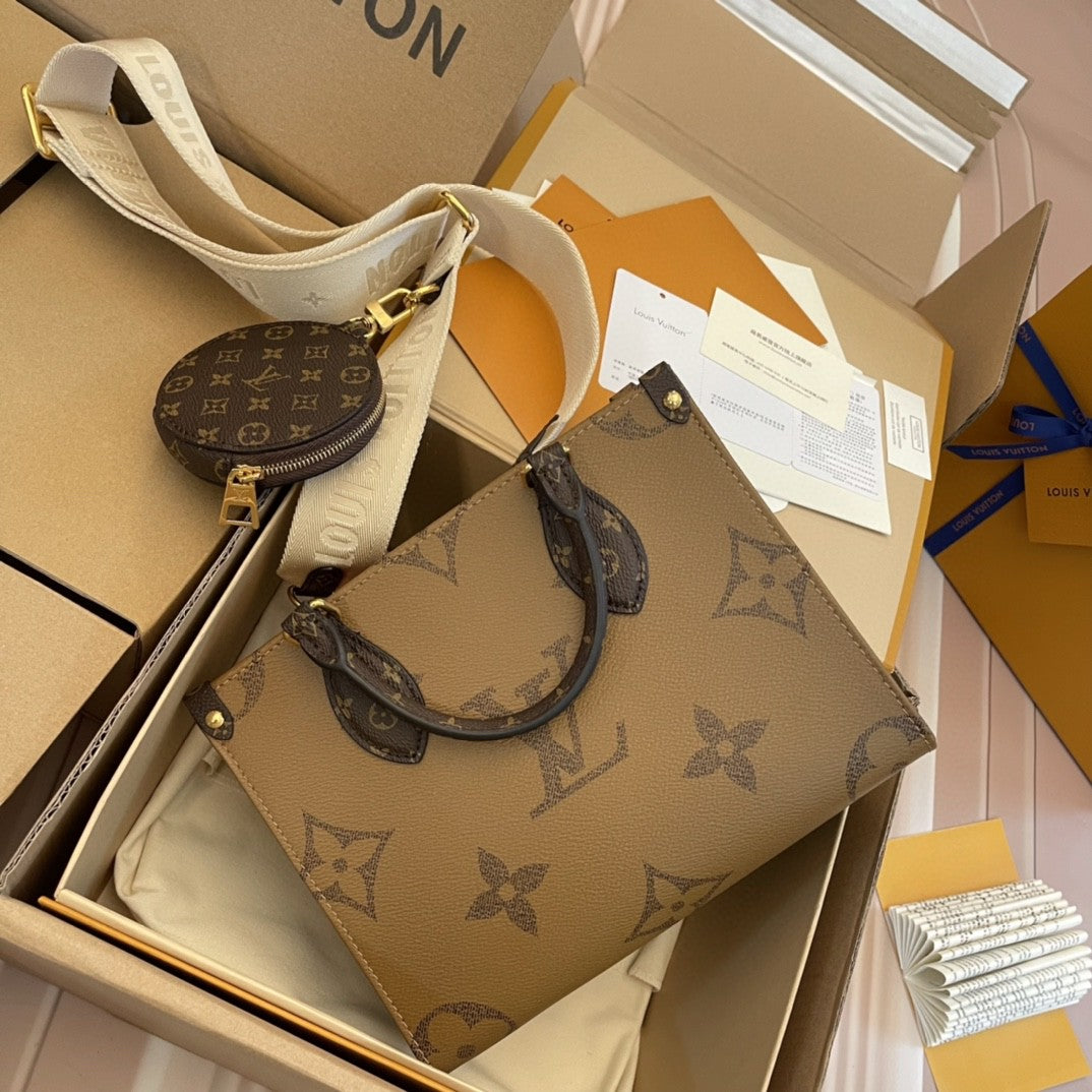 LV - Petit Cabas OnTheGo BB Brown Double