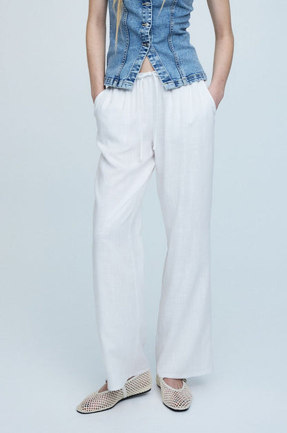 Old Money Klassische Leinen Lockere Gruty-Hose