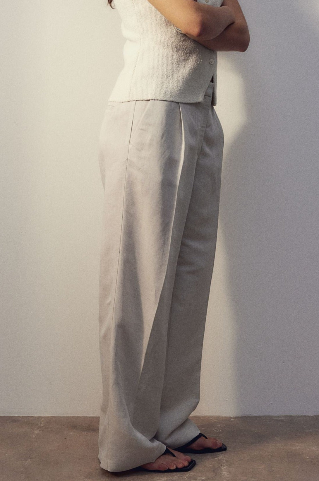 Alte Geld Leinen Lange Premium Hose