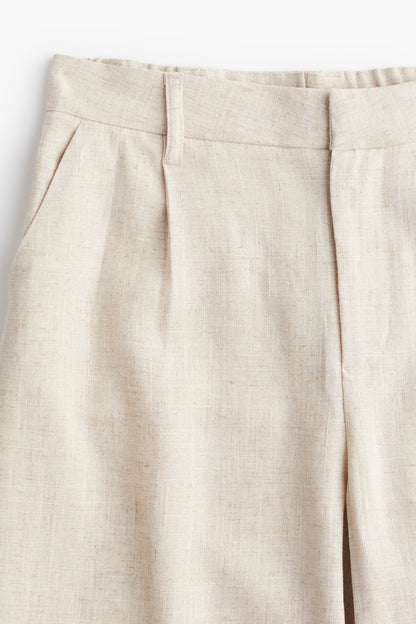 Old Money Elegante Leinen Chino Streifenhose