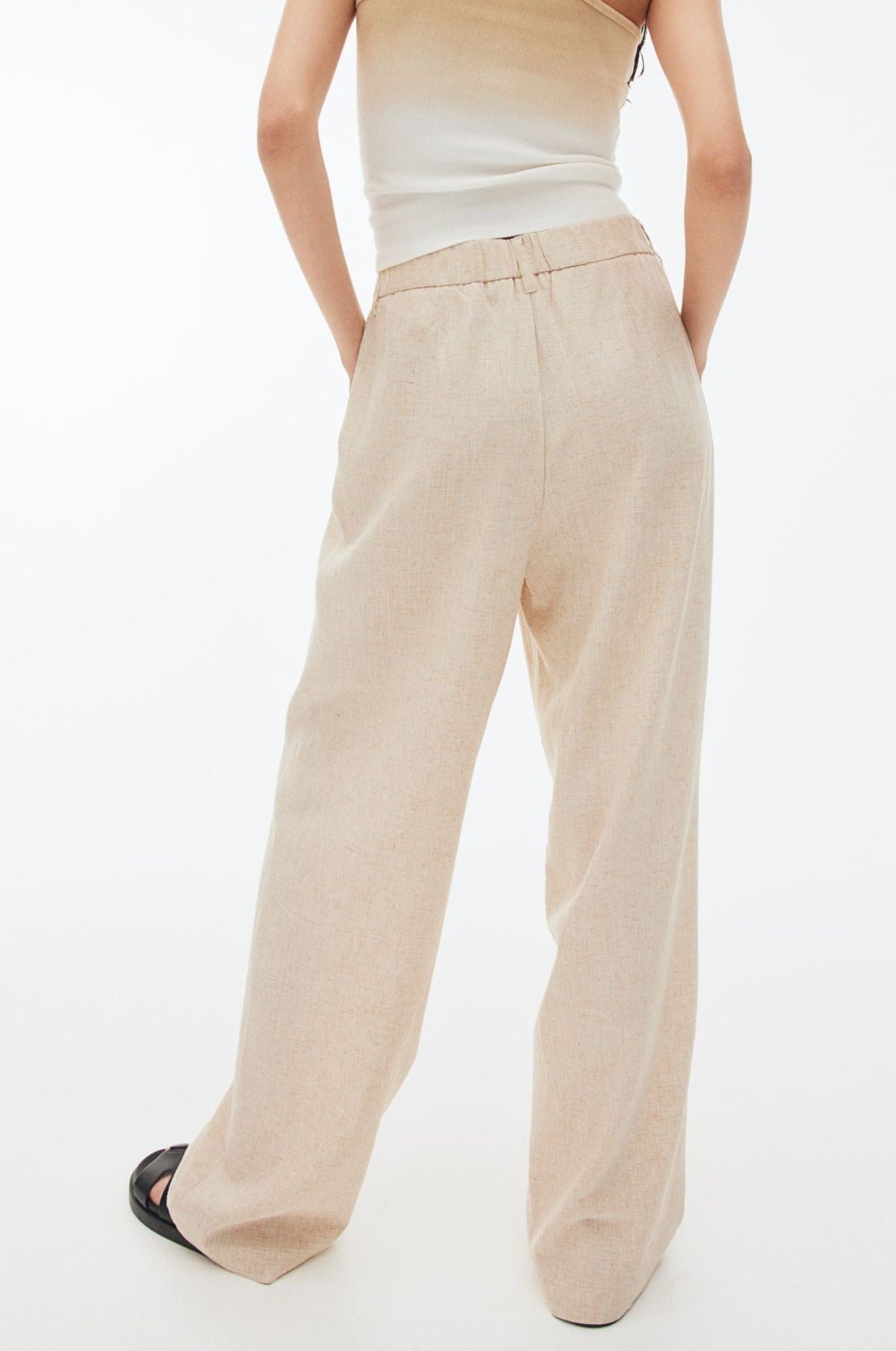 Old Money Elegante Leinen Chino Streifenhose