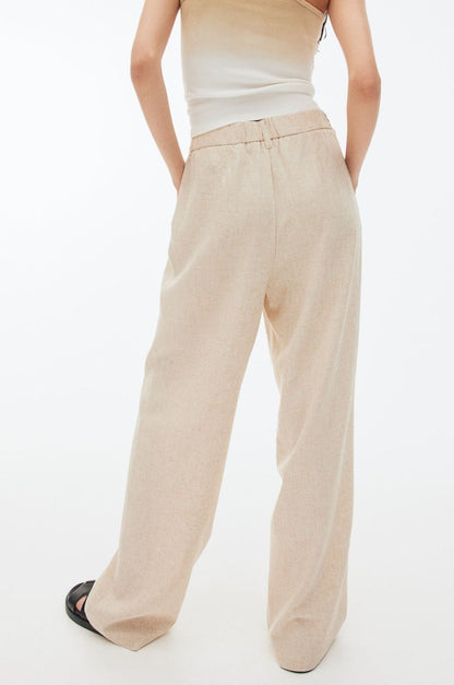 Old Money Elegante Leinen Chino Streifenhose