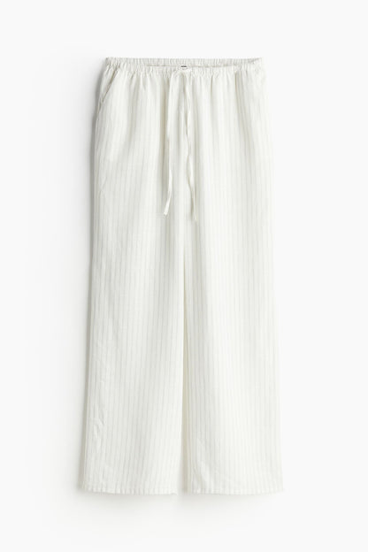 Old Money Klassische Leinen Lockere Gruty-Hose