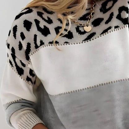 LEIA | Leopardenmuster Freizeitpullover