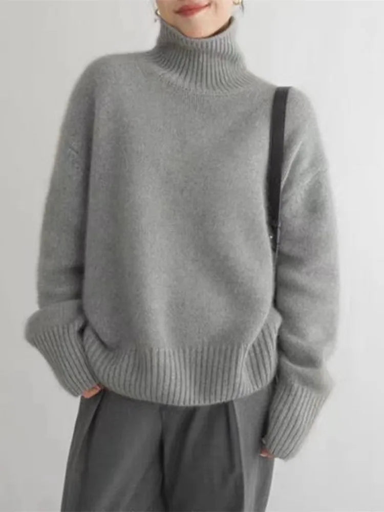 MONIKA | Hochkragen Cashmere Pullover