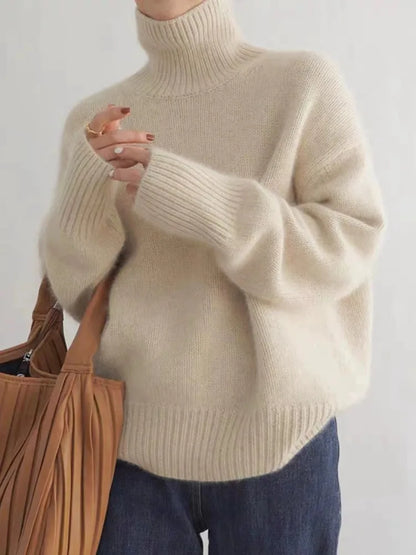 MONIKA | Hochkragen Cashmere Pullover
