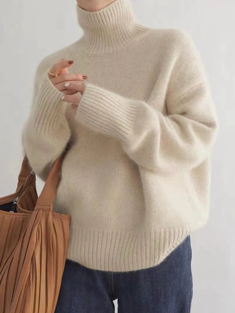 MONIKA | Hochkragen Cashmere Pullover