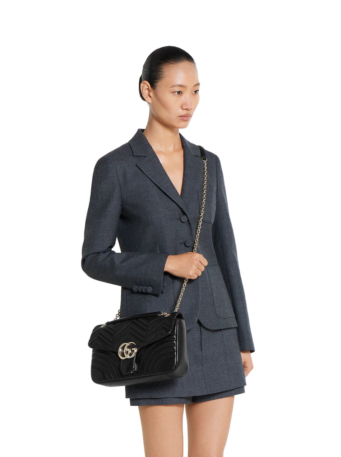 Large Shoulder Bag with GG Marmont Pattern