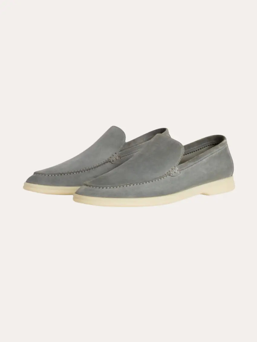 Verfeinerte Wildleder Slipper – Grau