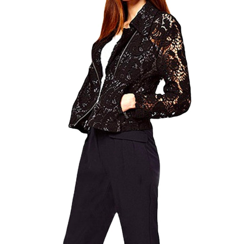 Spitzen Bikerjacke