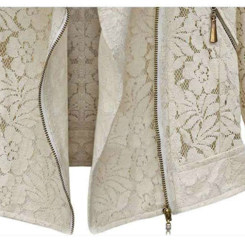 Spitzen Bikerjacke