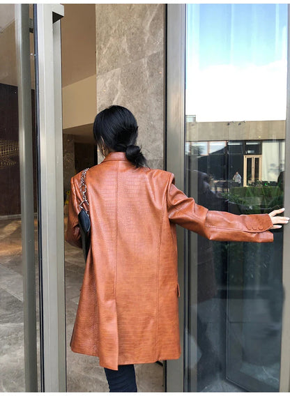 Amparo Übergroßer Krokodil Blazer