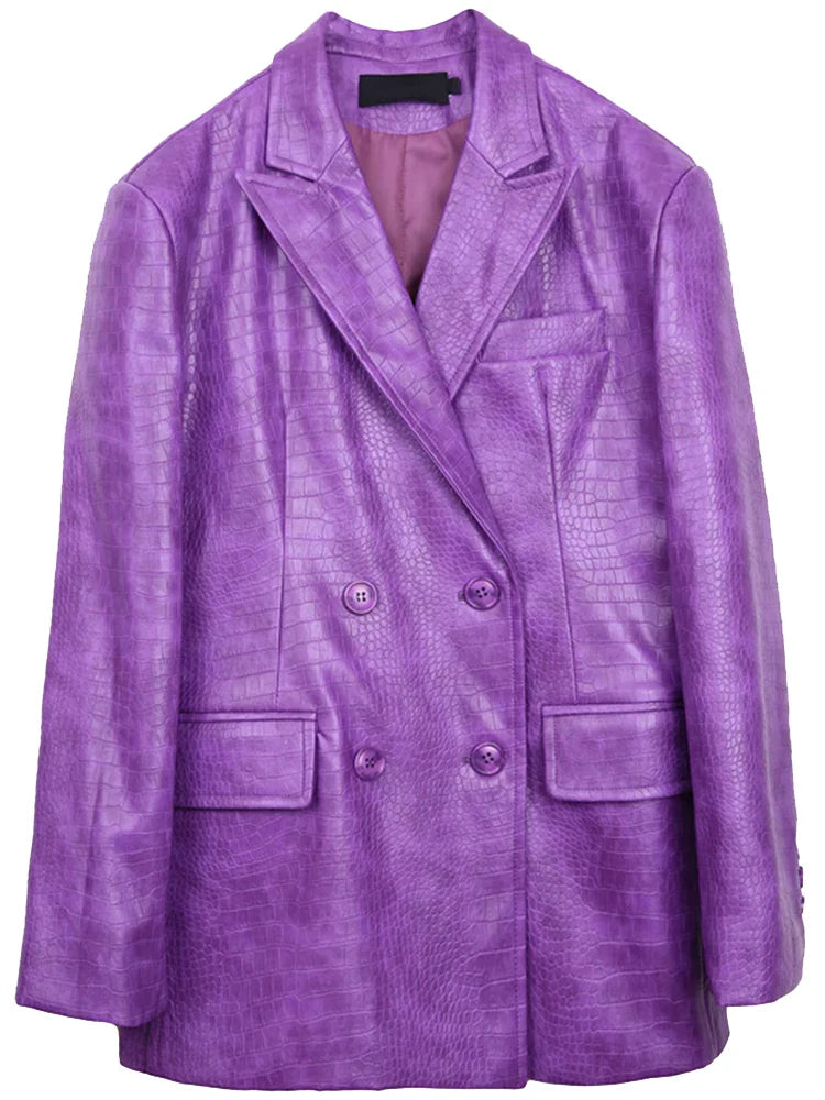 Amparo Übergroßer Krokodil Blazer