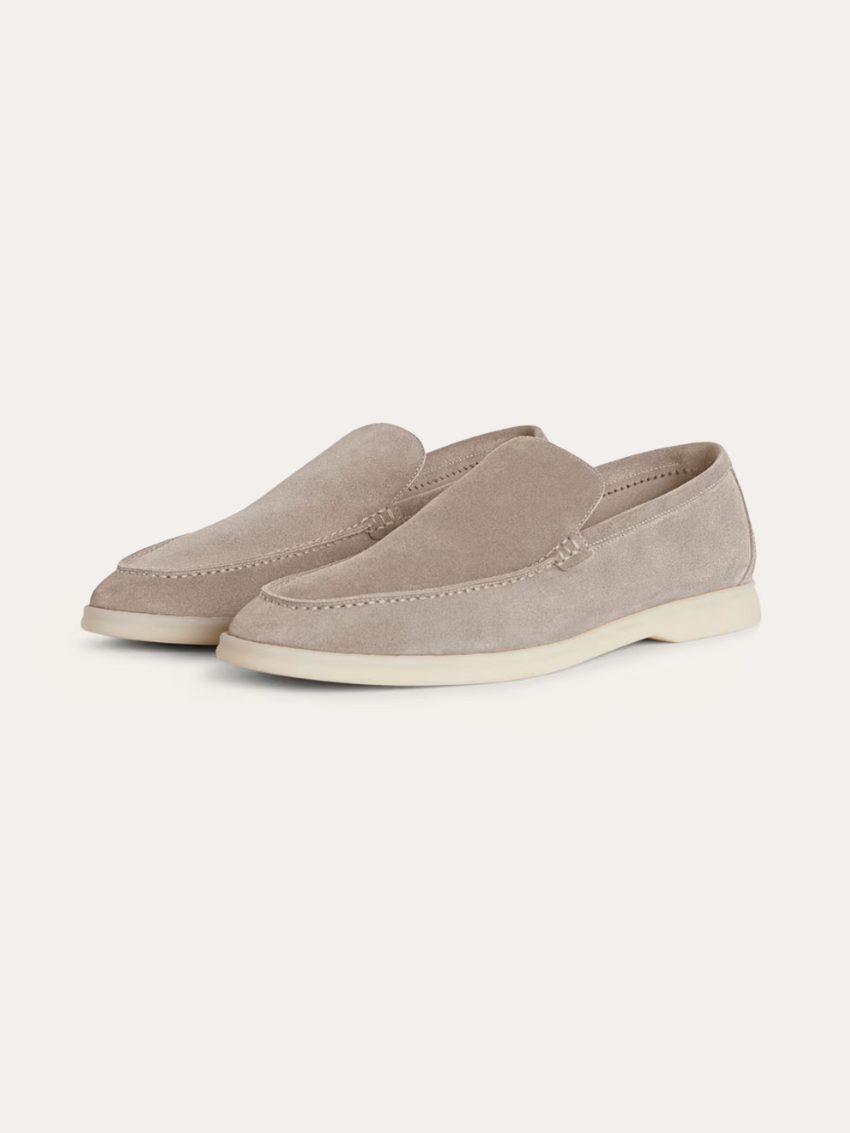 Verfeinerte Wildleder Slipper – Beige Sable
