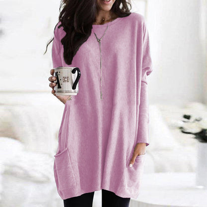 ELLE | Langes Shirt-Kleid mit Taschen