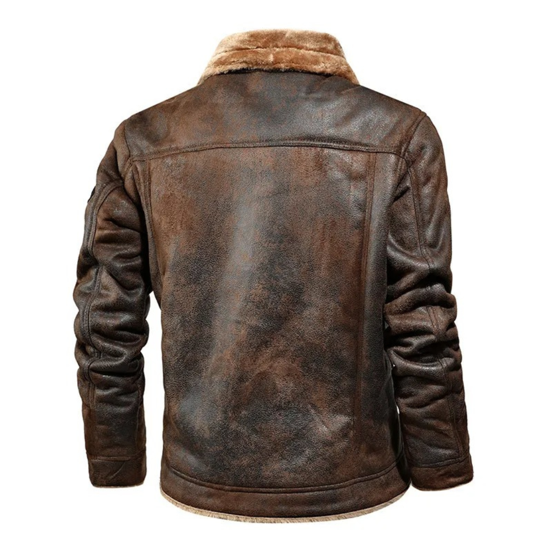 Noxar™ | Warme und Vielseitige Lederjacke