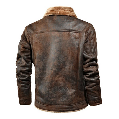 Noxar™ | Warme und Vielseitige Lederjacke