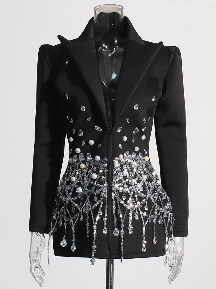 Gespleißtes Diamanten Blazer Kleid