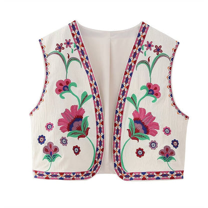 Vintage Bestickte Weste