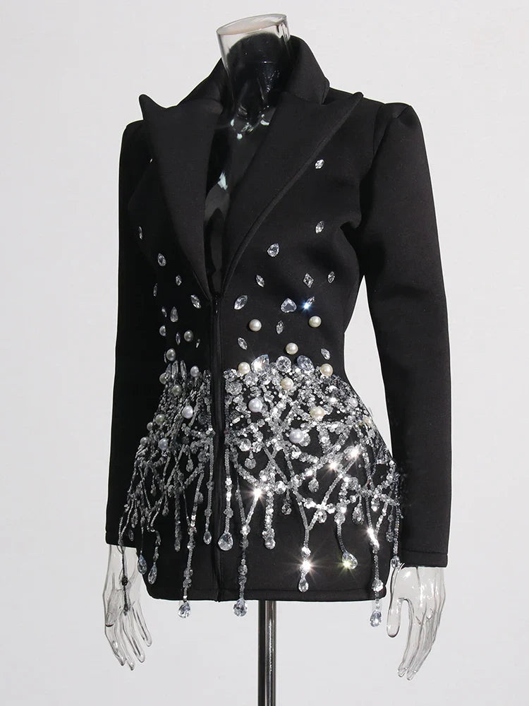 Gespleißtes Diamanten Blazer Kleid
