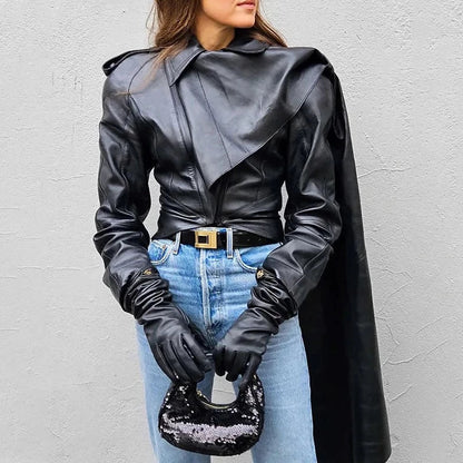 Slim Lederjacke