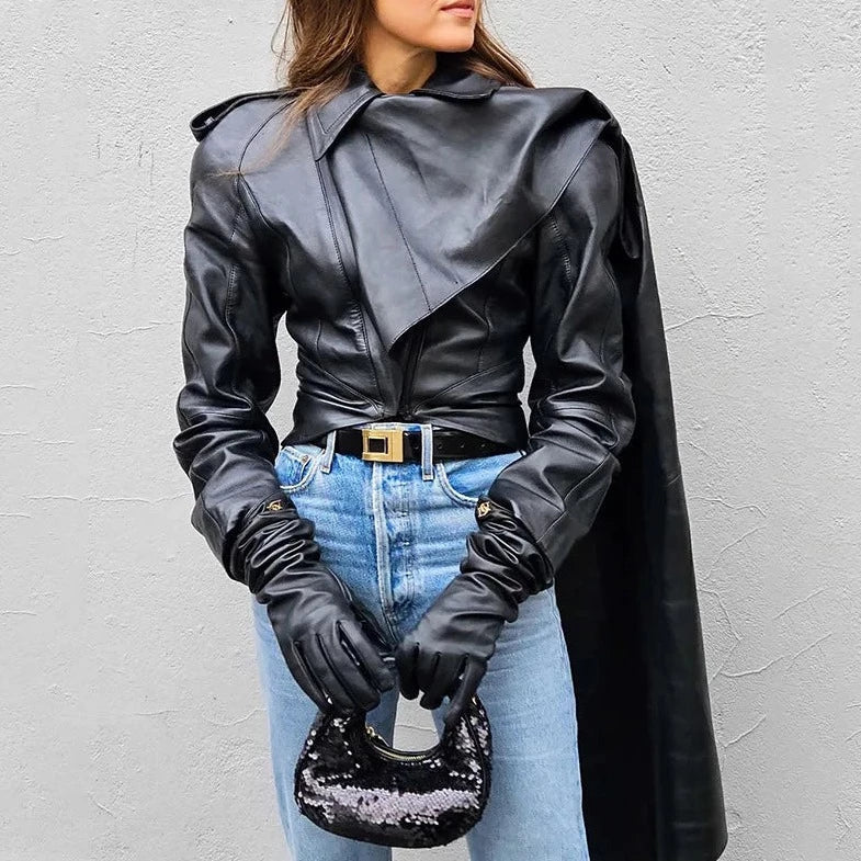 Slim Lederjacke