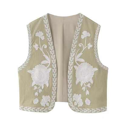 Vintage Bestickte Weste