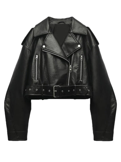 Damen Kunstlederjacke