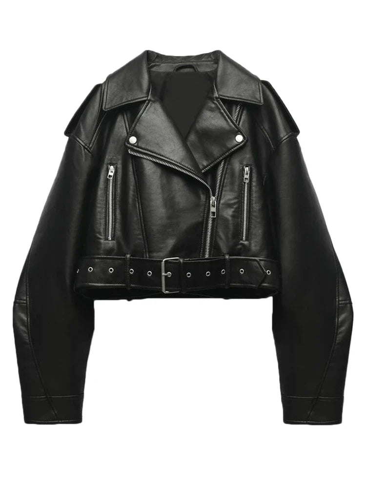 Damen Kunstlederjacke