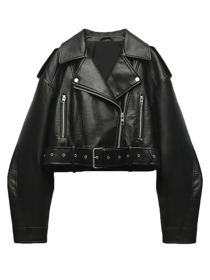 Damen Kunstlederjacke