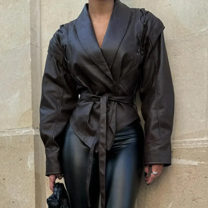 Vintage Damen Lederjacke
