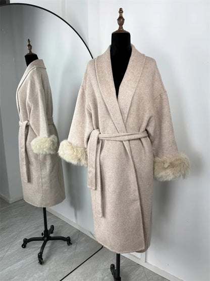 Eulalia - Tossy Fuchs Pelz Wollmantel Damen Kurzmantel