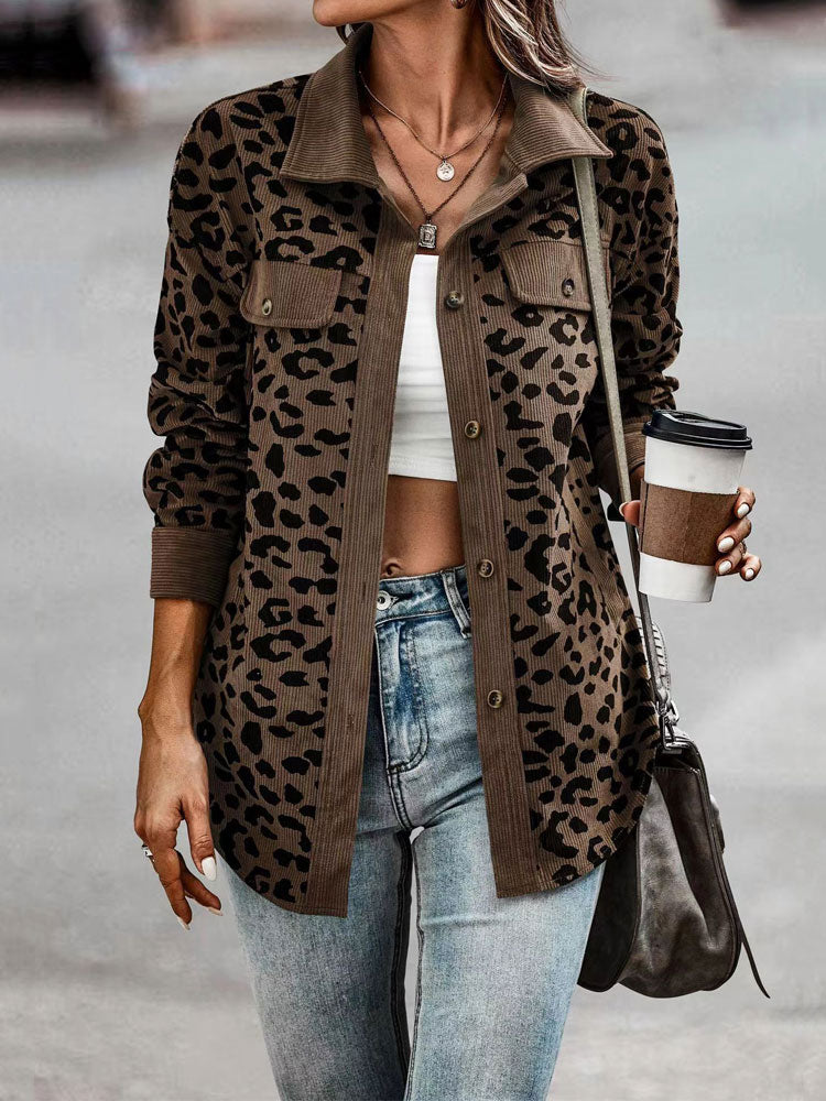 Leopardenmuster Jacke
