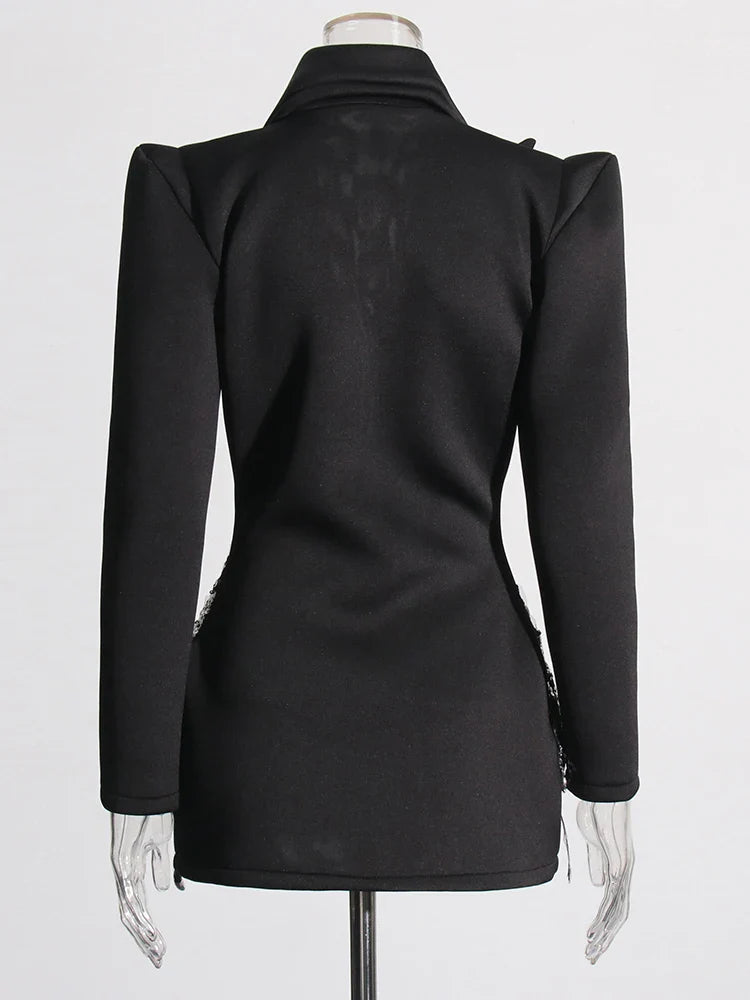 Gespleißtes Diamanten Blazer Kleid