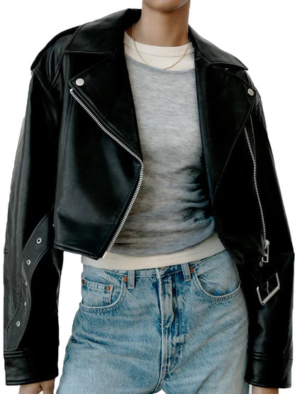 Damen Kunstlederjacke