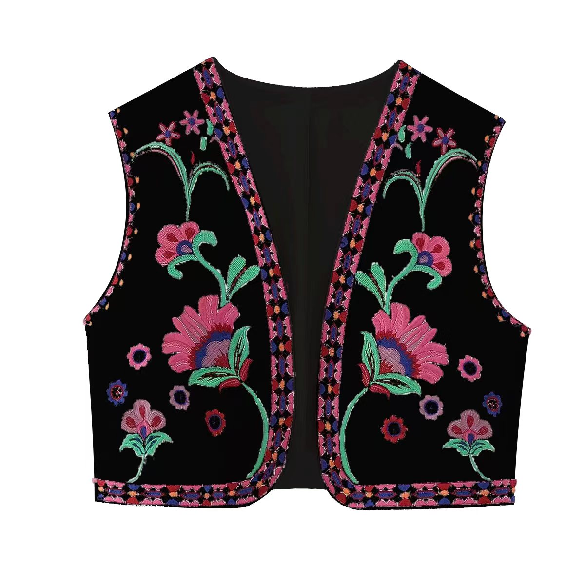 Vintage Bestickte Weste