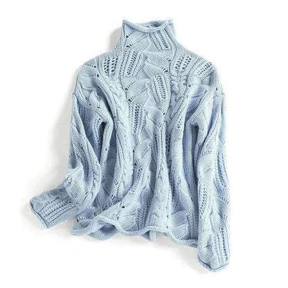KARLA | Kaschmir Rollkragenpullover mit Zopfmuster