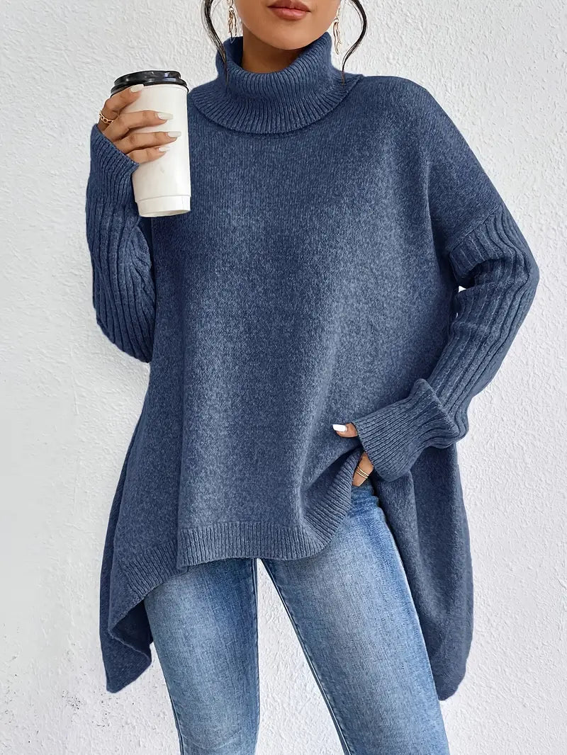 LAORA | Pullover mit langen Ärmeln und hohem Kragen