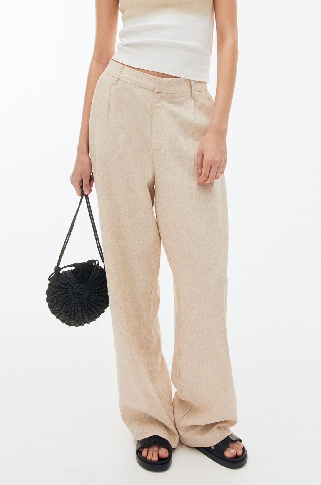 Old Money Elegante Leinen Chino Streifenhose