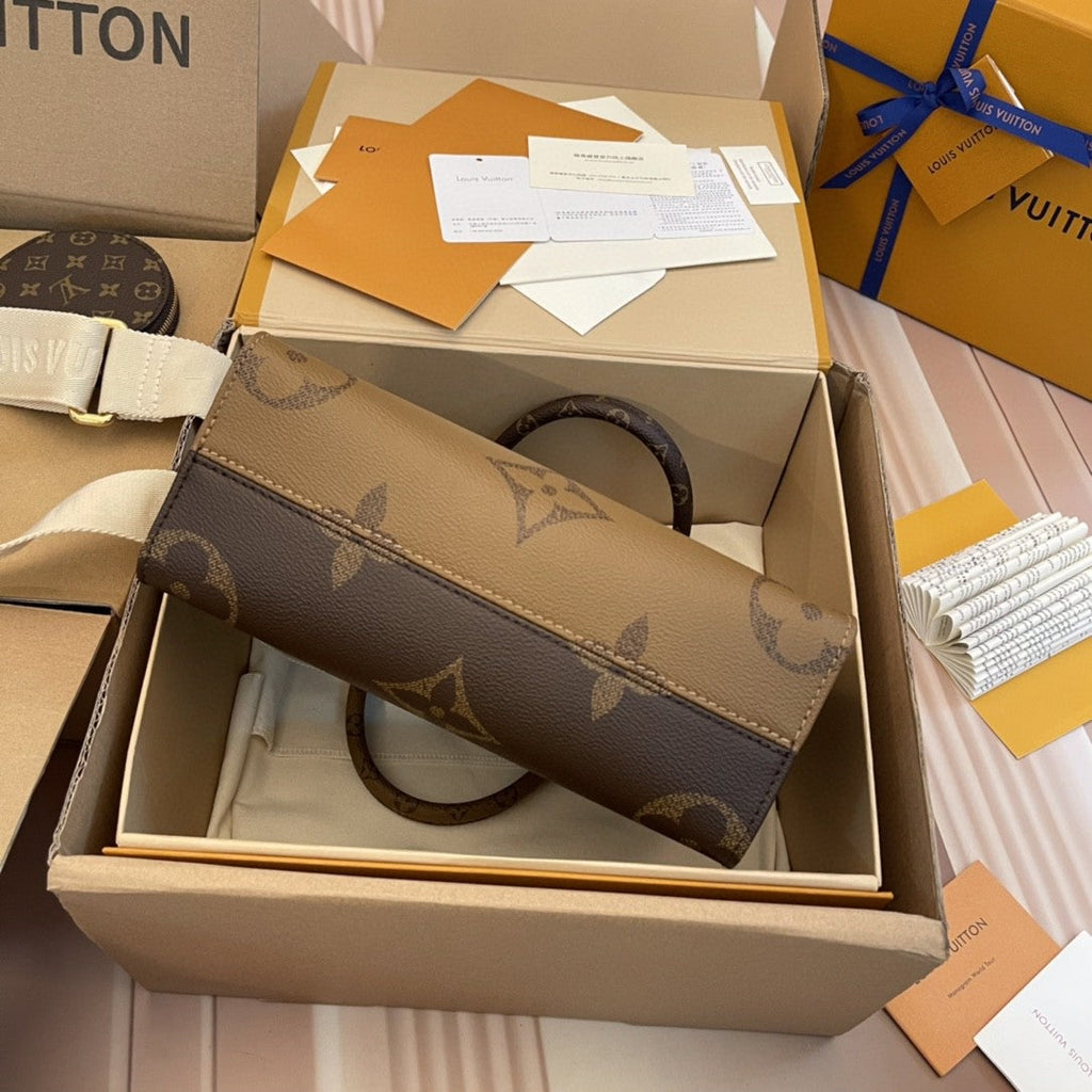 LV - Petit Cabas OnTheGo BB Brown Double