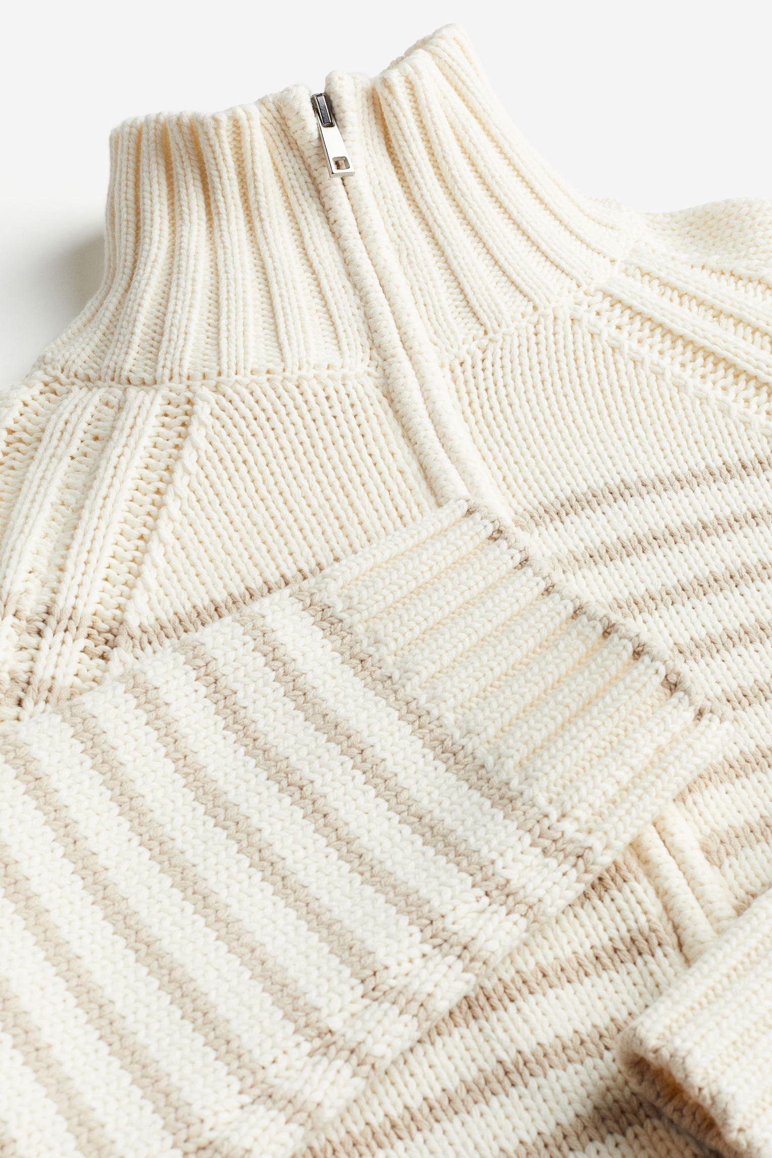 Old Money Halb-Zip Kragen Oversized Pullover